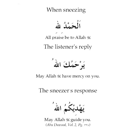 Sneezing duas